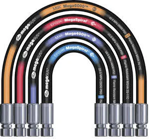 Range of high-pressure hydraulic hoses fitted with crimped steel fittings in Canberra